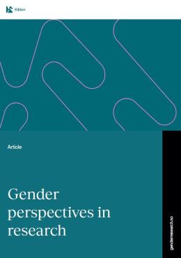 Cover photo front page article gender perspectives in research